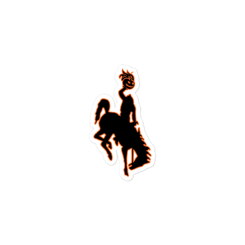 Bucking Horse & Headless Horseman Black & Orange Stickers