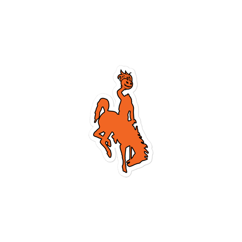 Bucking Horse & Headless Horseman Orange & Black Stickers