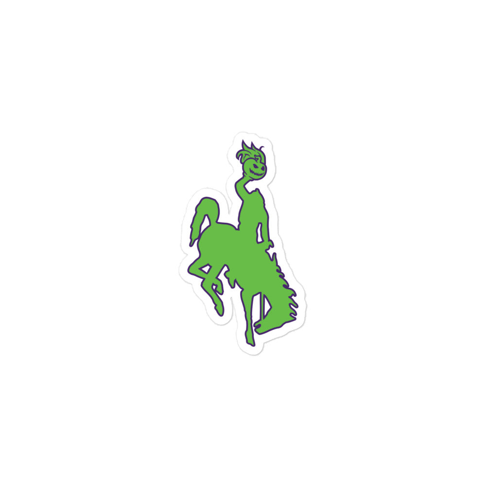 Bucking Horse & Headless Horseman Green & Purple Stickers