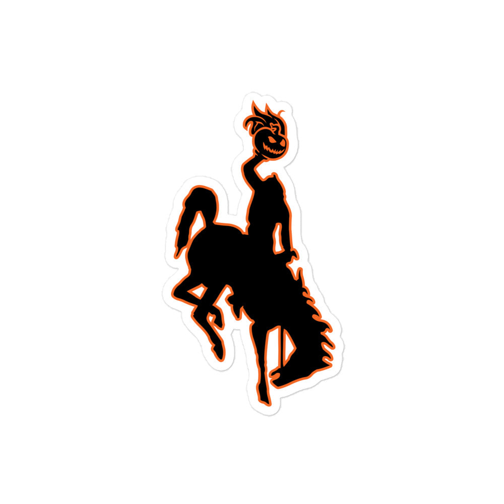 Bucking Horse & Headless Horseman Black & Orange Stickers