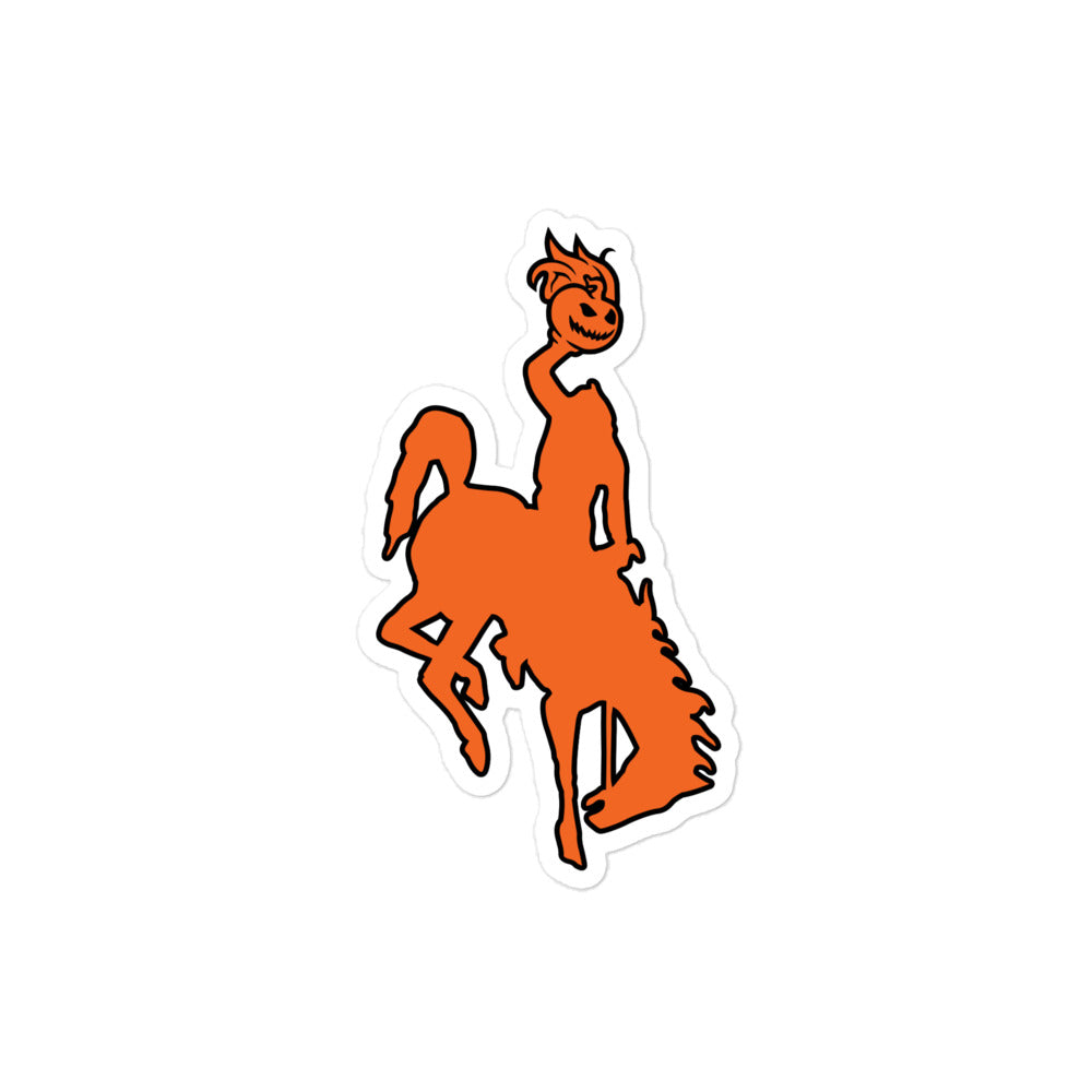 Bucking Horse & Headless Horseman Orange & Black Stickers