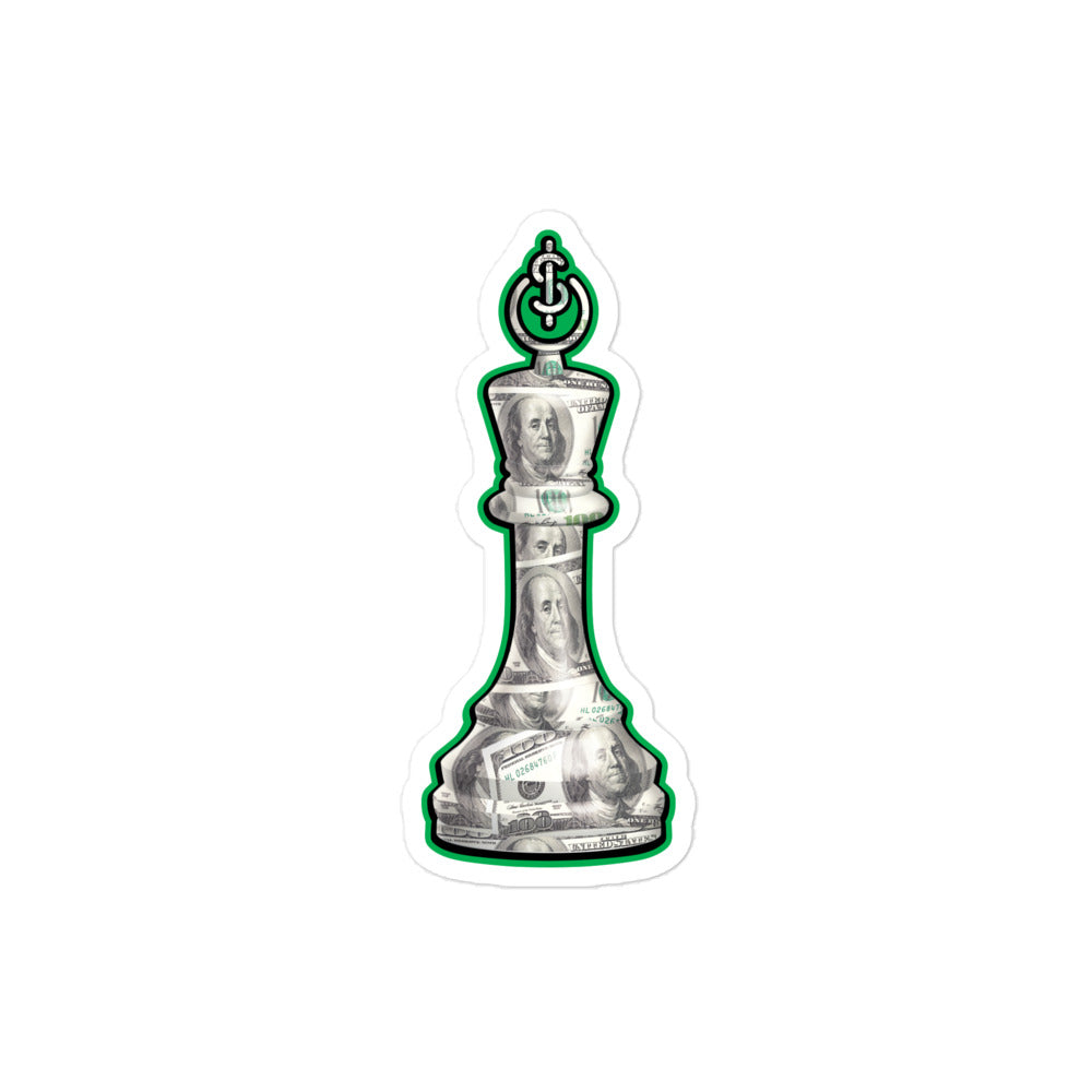 Cash Is King Chess Piece Sticker