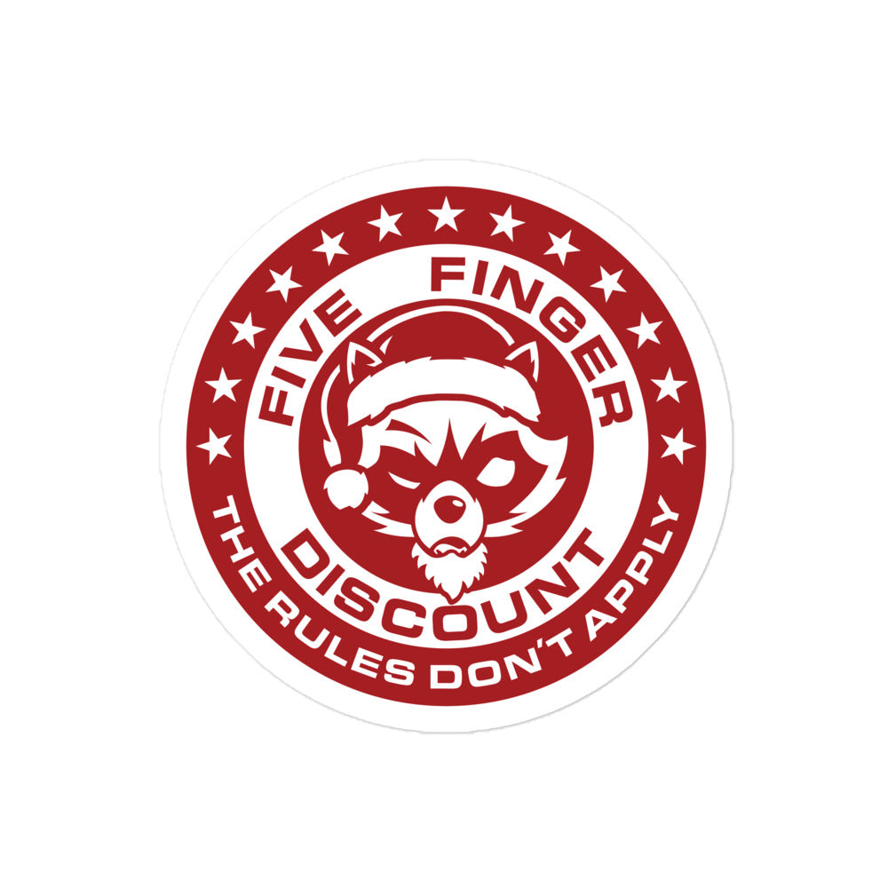 Five Finger Discount Christmas Sticker