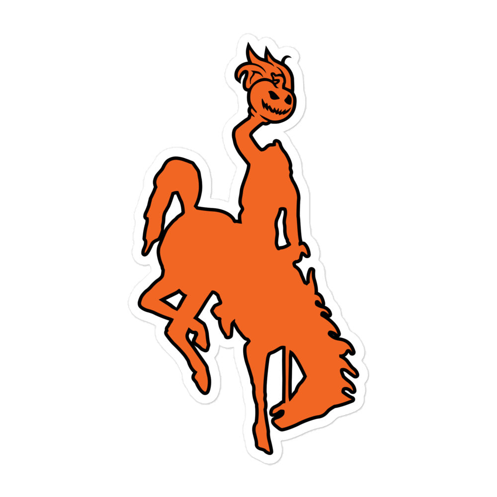 Bucking Horse & Headless Horseman Orange & Black Stickers