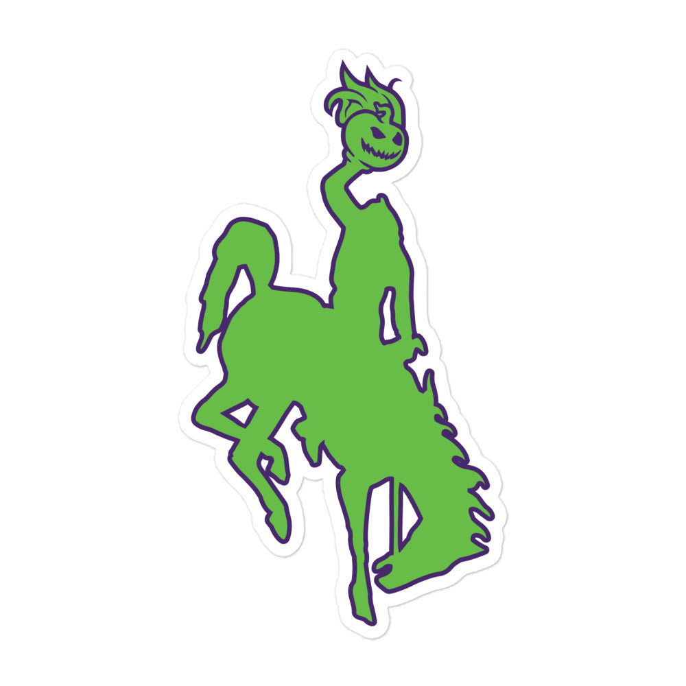 Bucking Horse & Headless Horseman Green & Purple Stickers