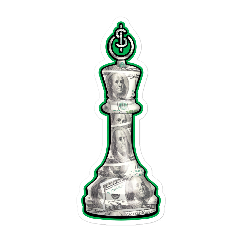 Cash Is King Chess Piece Sticker