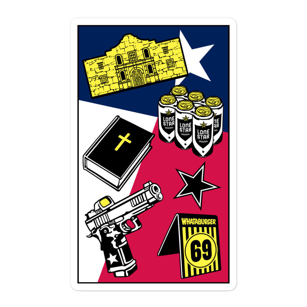 Texas Icons Sticker