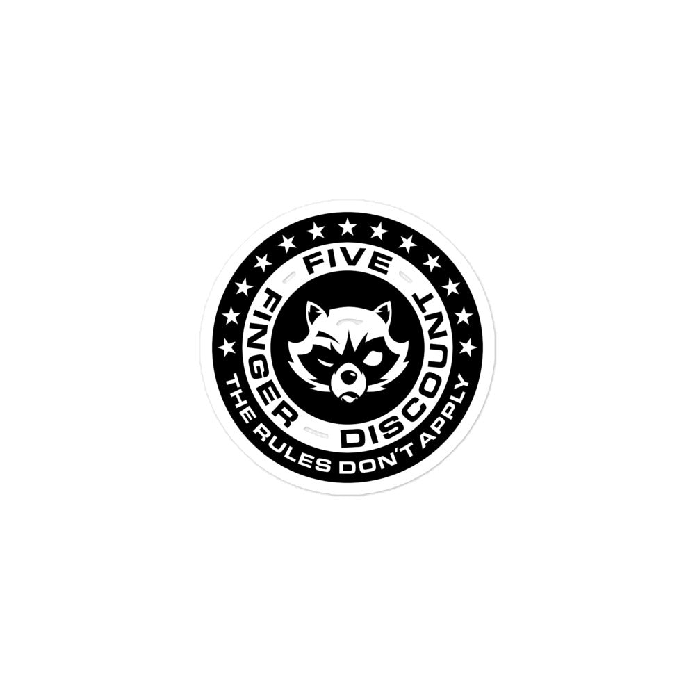 Five Finger Discount Logo Black Print Sticker