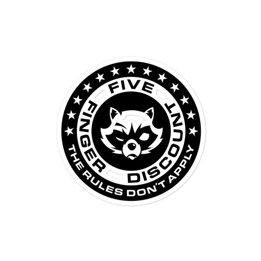 Five Finger Discount Logo Black Print Sticker