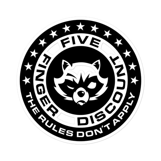 Five Finger Discount Logo Black Print Sticker