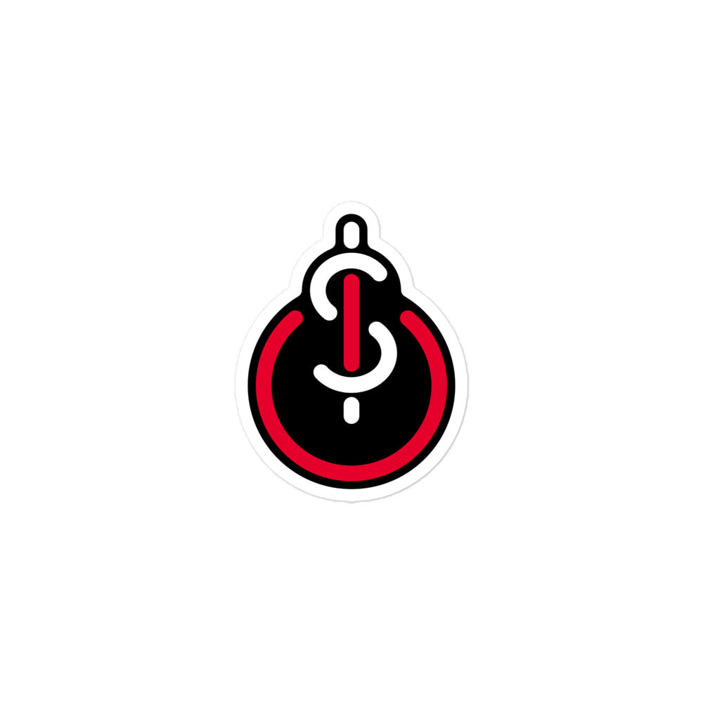 Money & Power Red & White Sticker