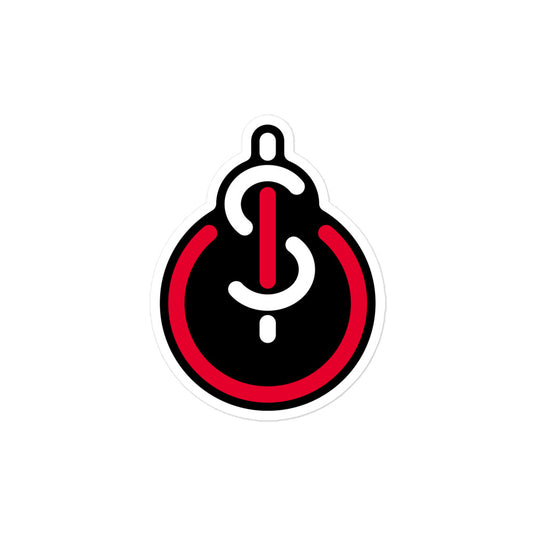 Money & Power Red & White Sticker