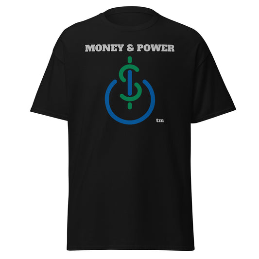 Money & Power Green & Blue Print T-Shirt