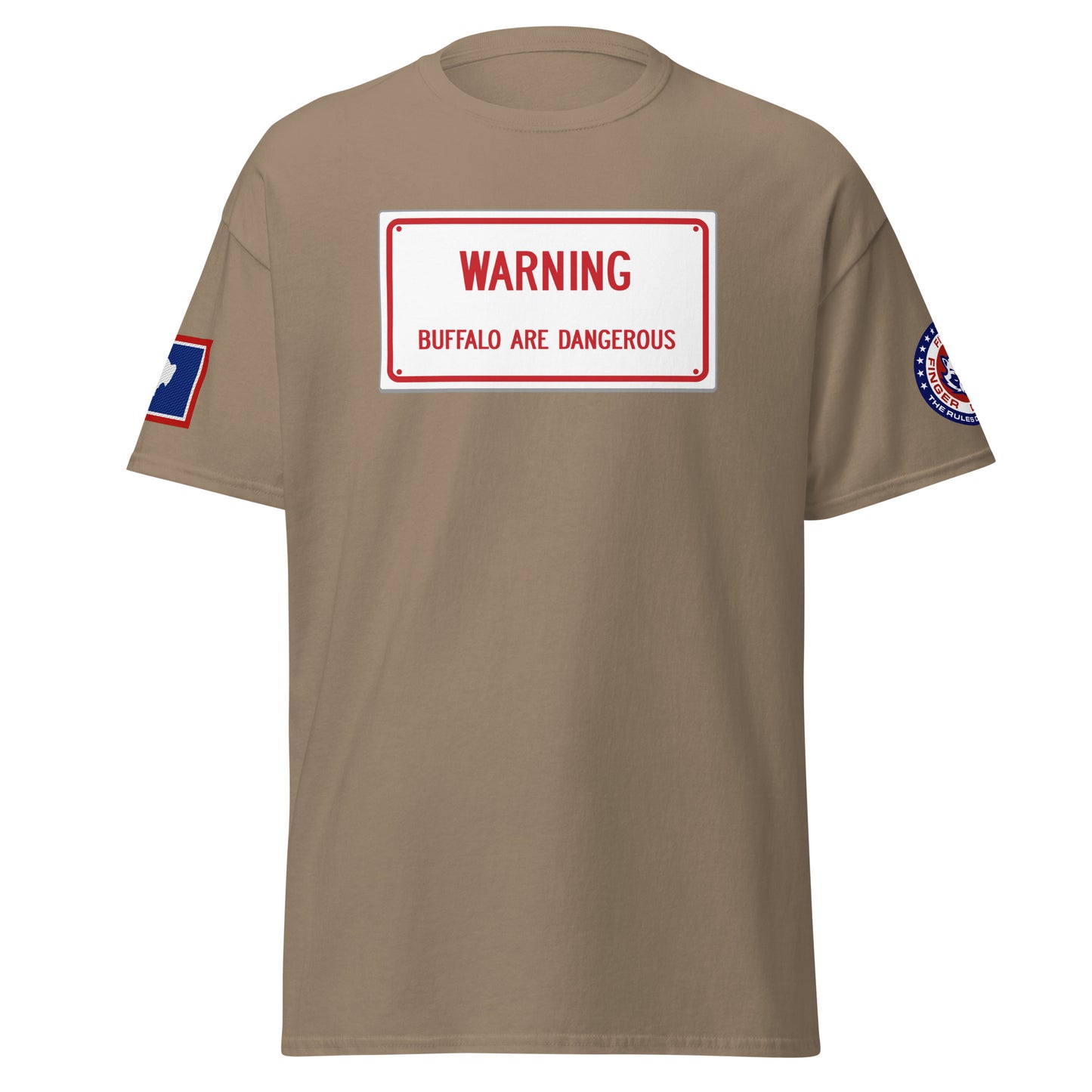 Warning Buffalo Are Dangerous Sign T-Shirt