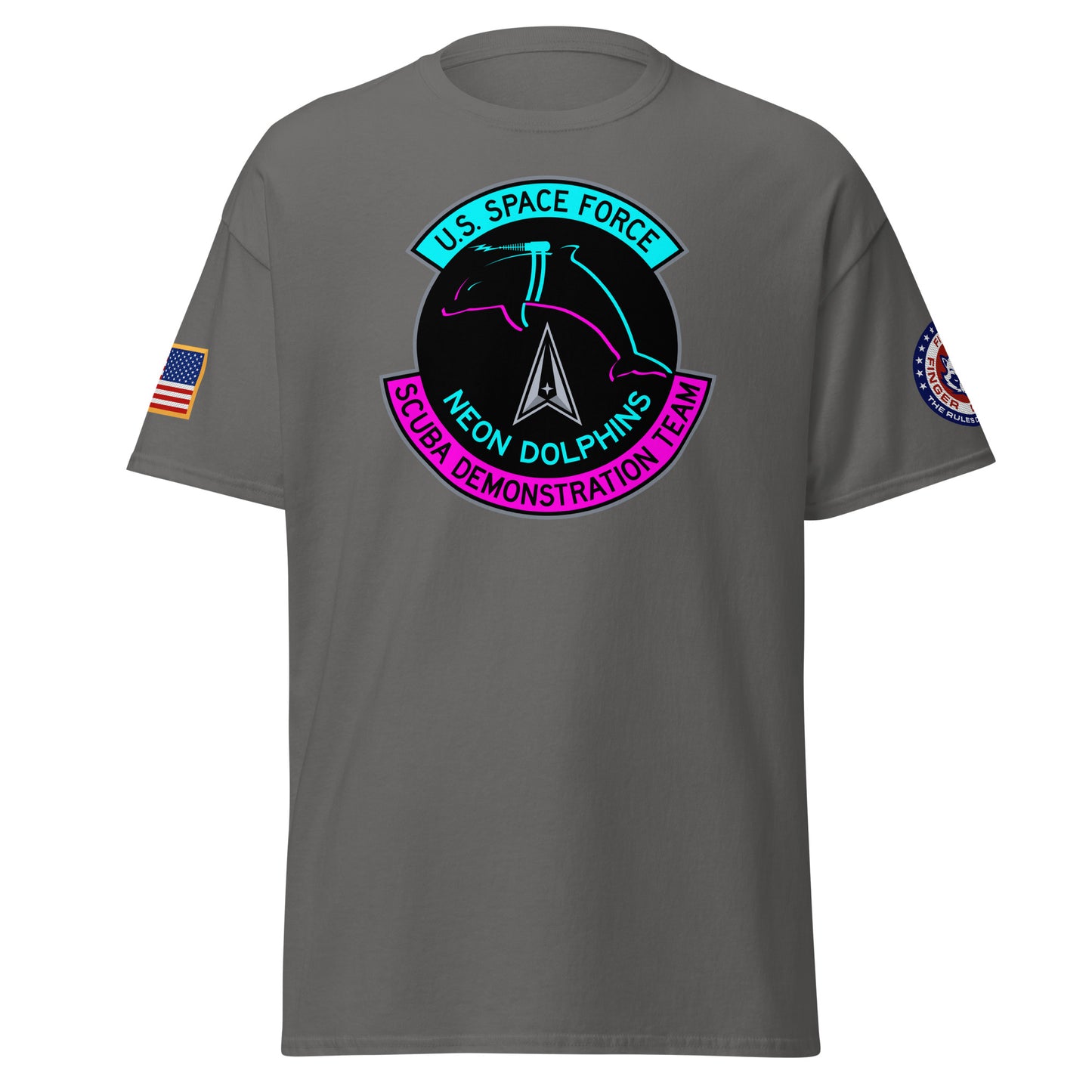 USSF Neon Dolphin Scuba Demonstration Team Patch T-Shirt