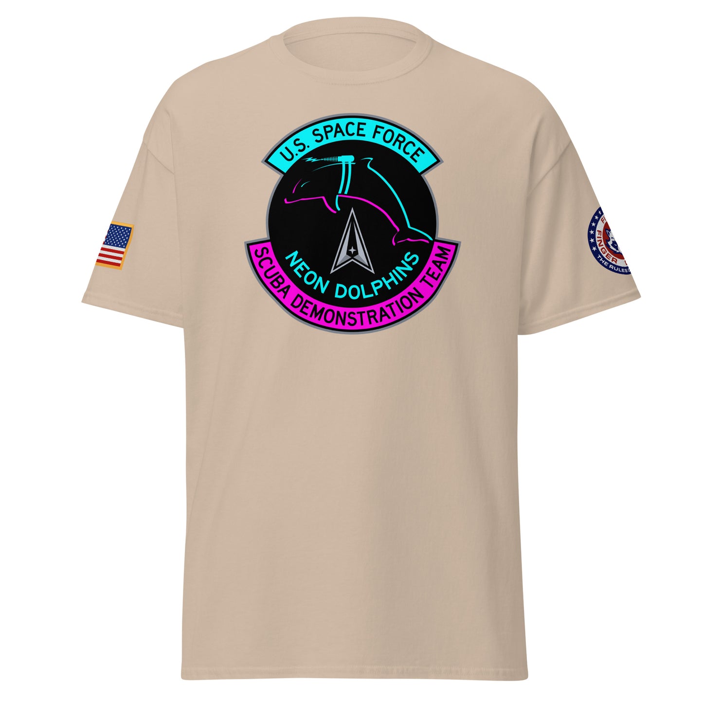 USSF Neon Dolphin Scuba Demonstration Team Patch T-Shirt