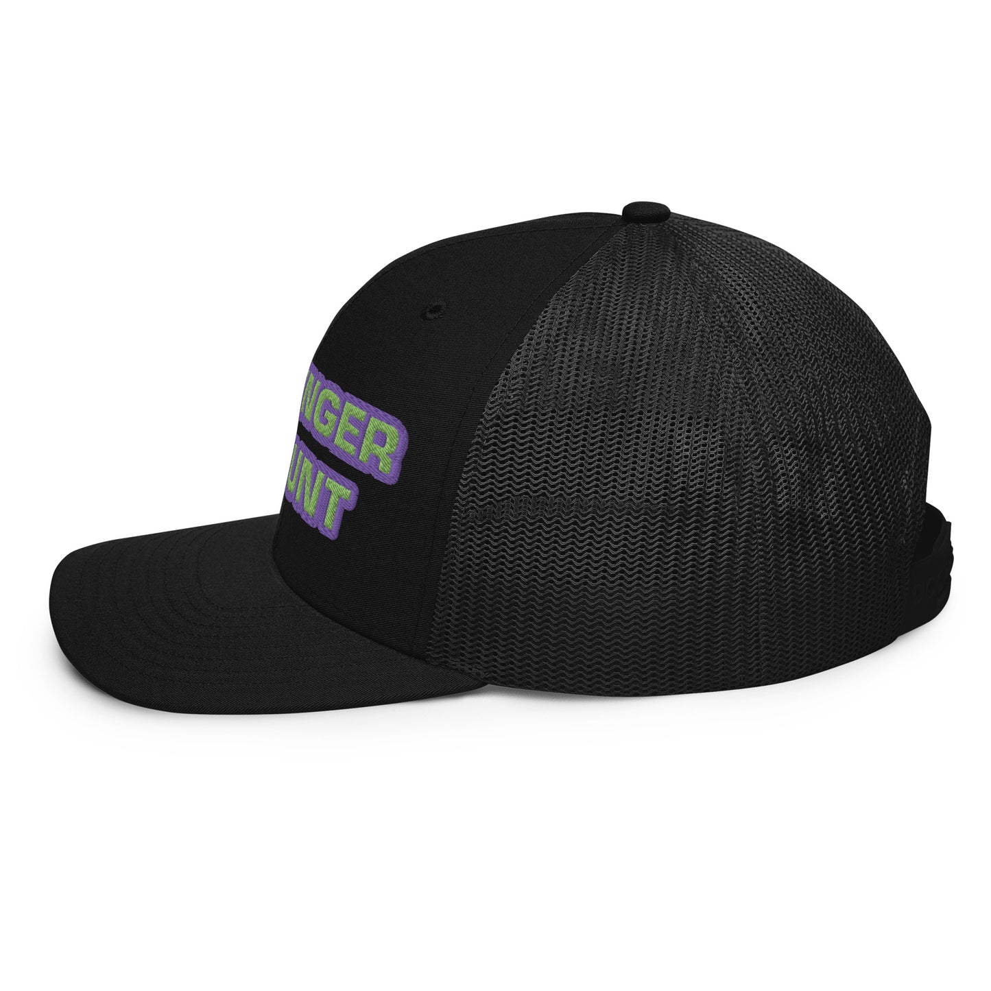 Five Finger Discount Purple & Green Embroidered Trucker Hat