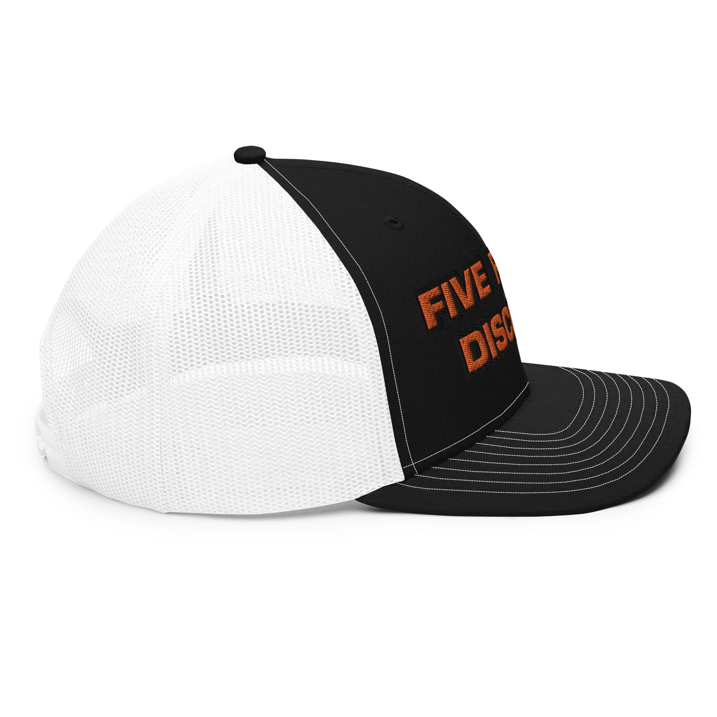 Five Finger Discount Orange & Black Embroidered Trucker Hat