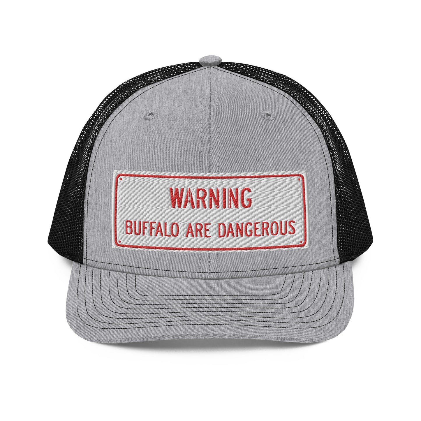 Warning Buffalo Are Dangerous Sign Trucker Hat