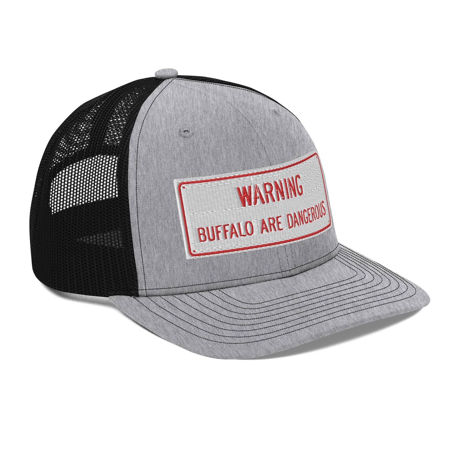 Warning Buffalo Are Dangerous Sign Trucker Hat