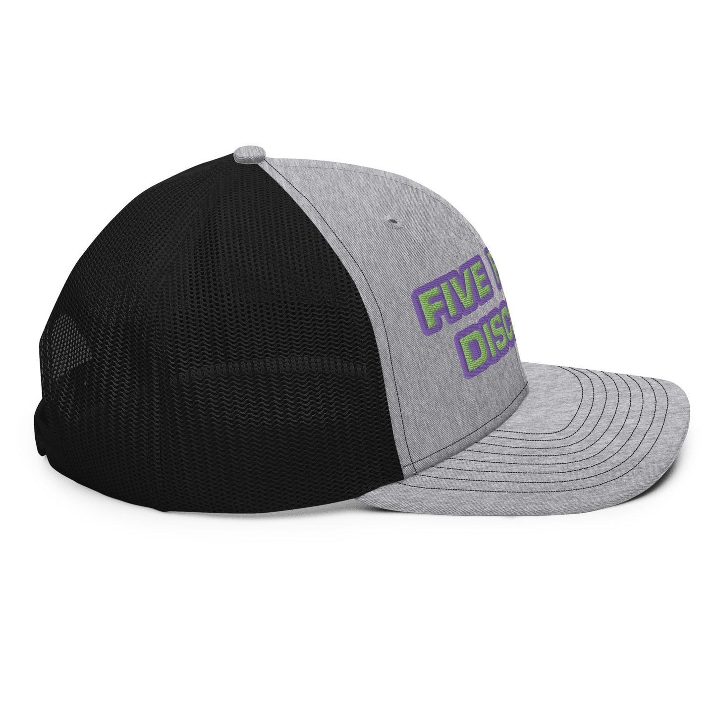 Five Finger Discount Purple & Green Embroidered Trucker Hat