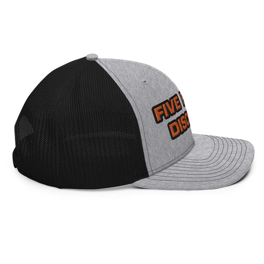 Five Finger Discount Orange & Black Embroidered Trucker Hat