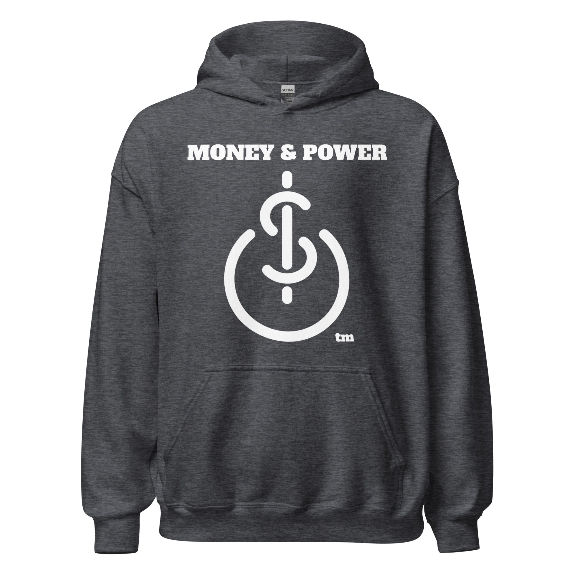 Money Power White Print Hoodie Five Finger Discount