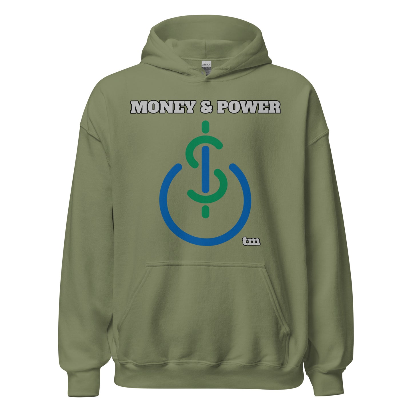 Money & Power Green & Blue Print Hoodie