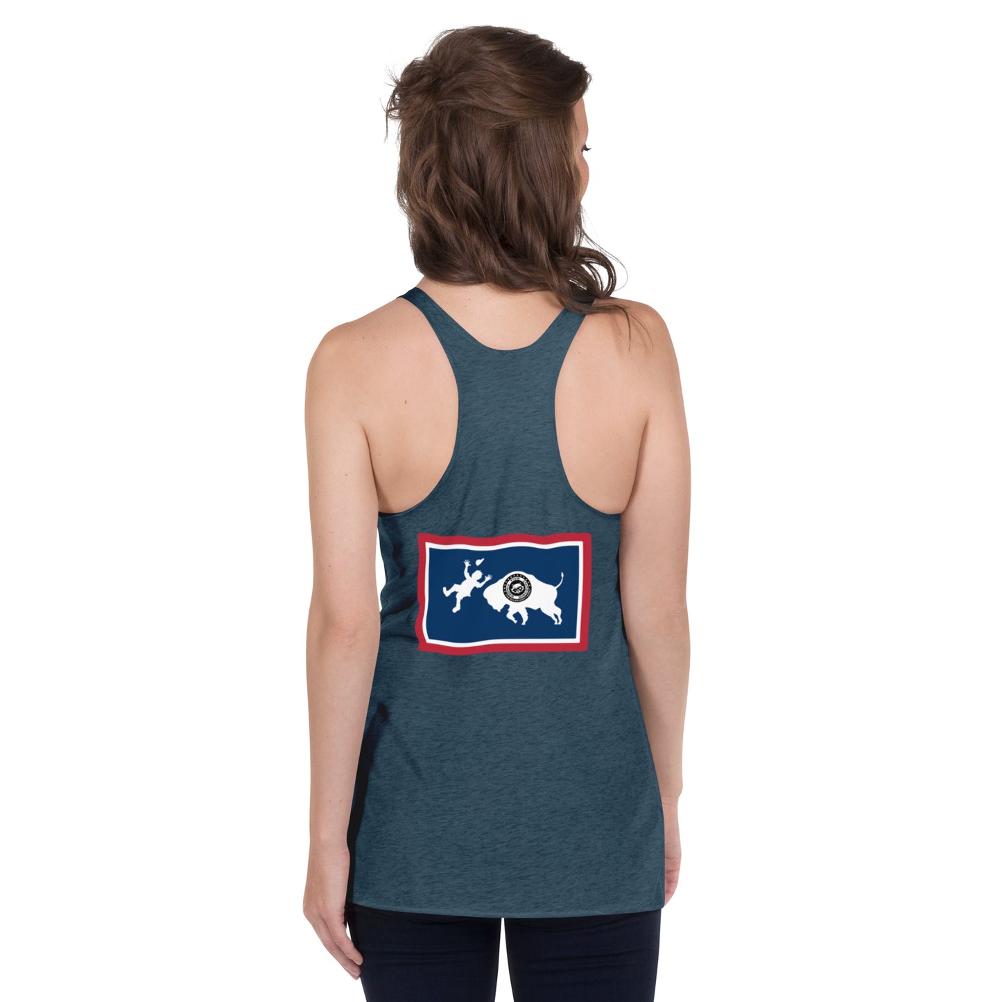 Weathered Warning Buffalo Are Dangerous Women's Racerback Tank