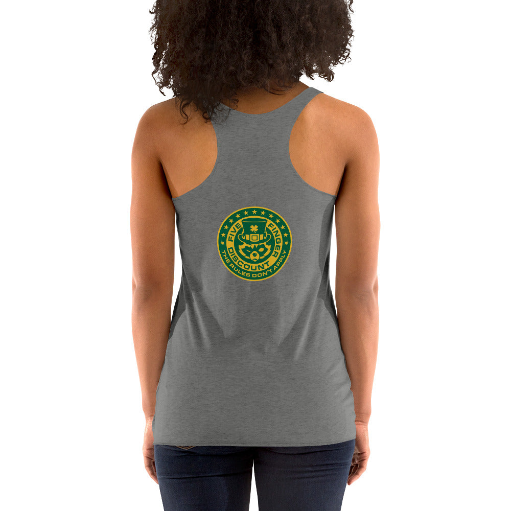 Bucking Horse & Leprechaun Women's Racerback Tank