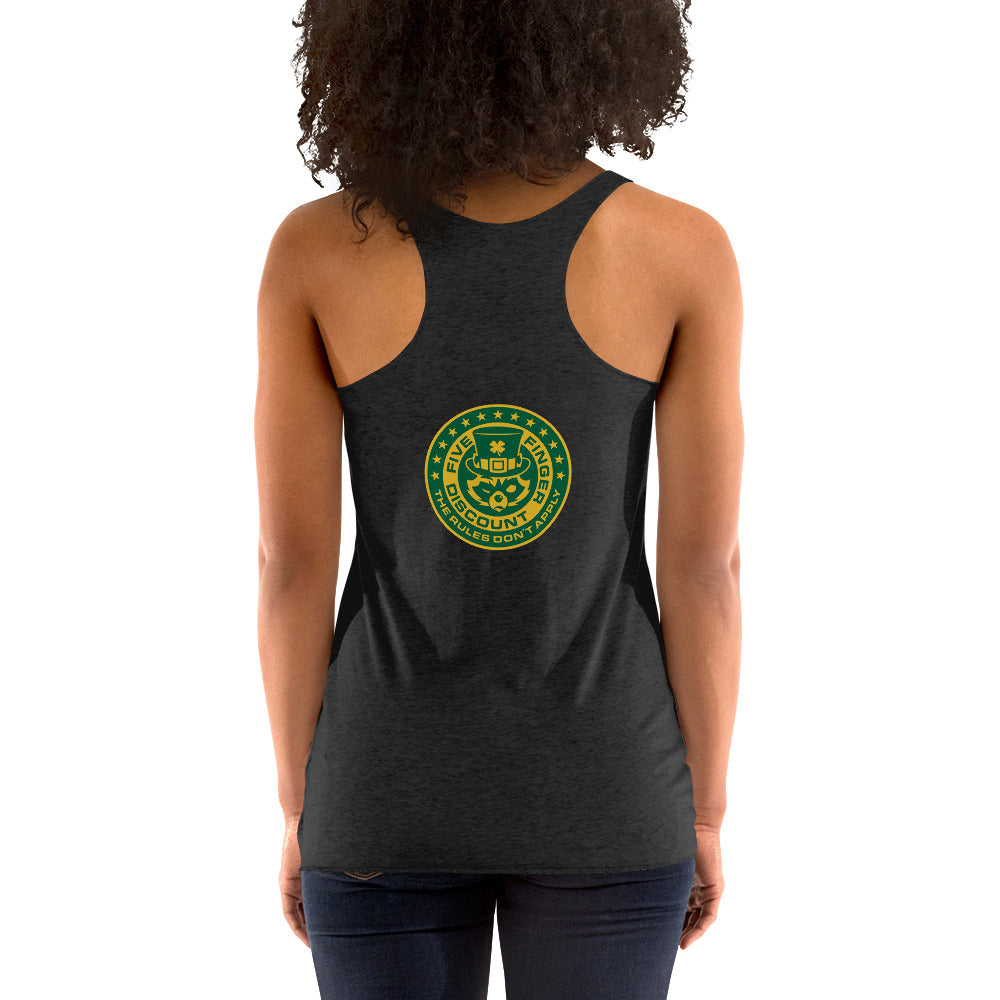 Bucking Horse & Leprechaun Women's Racerback Tank